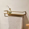 Bathroom Accessories|Storage & Shelving^Nkuku Mahi Wall Shelf With Towel Rail