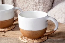 Breakfast Accessories|Mugs^Nkuku Mali Coffee Mug - White (Set of 2)