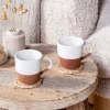 Breakfast Accessories|Mugs^Nkuku Mali Large Mug - White (Set of 2)