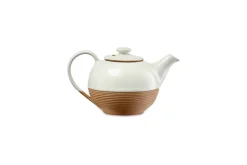 Breakfast Accessories|Teapots & Teacups^Nkuku Mali Ribbed Teapot - White