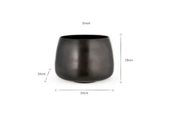 Indoor Planters^Nkuku Maliki Plant Pot - Aged Bronze