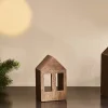 Candles & Candleholders^Nkuku Mandar Mango Wood House - Dark Brown - Small