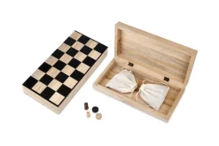 Board Games^Nkuku Mango Wood Chess & Draughts
