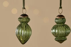 Baubles & Tree Decorations|Shades Of Nature^Nkuku Manipur Baubles - (Set of 3) Green