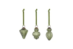 Baubles & Tree Decorations|Shades Of Nature^Nkuku Manipur Baubles - (Set of 3) Green