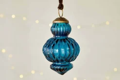 Baubles & Tree Decorations|New Christmas^Nkuku Manipur Baubles - (Set of 3) Indigo