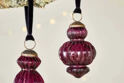Baubles & Tree Decorations|New Christmas^Nkuku Manipur Baubles - (Set of 3) Ruby