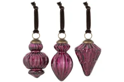 Baubles & Tree Decorations|New Christmas^Nkuku Manipur Baubles - (Set of 3) Ruby