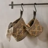 Baskets|Pantry^Nkuku Mannu Cotton & Hemp Wall Hung Basket - Natural & Black