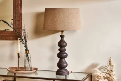 Table Lamps^Nkuku Manua Wood Table Lamp - Large