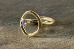 Jewellery & Jewellery Boxes|Jewellery^Nkuku Mari Labradorite Ring - Gold