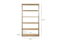 Home Office|Hallway & Bootroom^Nkuku Marjori Mango Wood And Iron Standing Shelves - Wide
