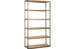 Home Office|Hallway & Bootroom^Nkuku Marjori Mango Wood And Iron Standing Shelves - Wide