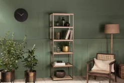 Home Office|Hallway & Bootroom^Nkuku Marjori Mango Wood And Iron Standing Shelves - Narrow