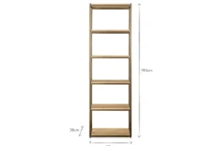 Home Office|Hallway & Bootroom^Nkuku Marjori Mango Wood And Iron Standing Shelves - Narrow