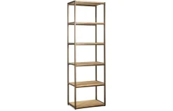 Home Office|Hallway & Bootroom^Nkuku Marjori Mango Wood And Iron Standing Shelves - Narrow