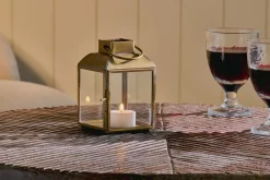 Decorative Home Accessories|Fireside^Nkuku Maro Brass Lantern - Small