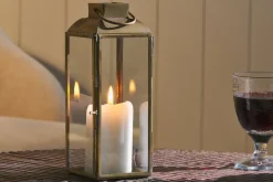 Fireside|Lanterns^Nkuku Maro Brass Lantern - Tall