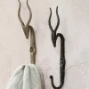 Hooks & Rails|Hooks & Rails^Nkuku Mawi Antelope Hook - Antique Brass (Set of 2)