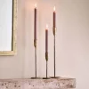 Decorative Home Accessories|Candle Holders^Nkuku Mbata Brass Candlestick - Antique Brass