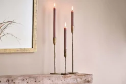 Decorative Home Accessories|Candle Holders^Nkuku Mbata Brass Candlestick - Antique Brass