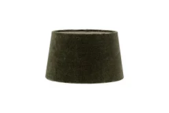 Lampshades^Nkuku Mendai Velvet & Linen Lampshade - Moss Green