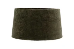 Lampshades^Nkuku Mendai Velvet & Linen Lampshade - Moss Green