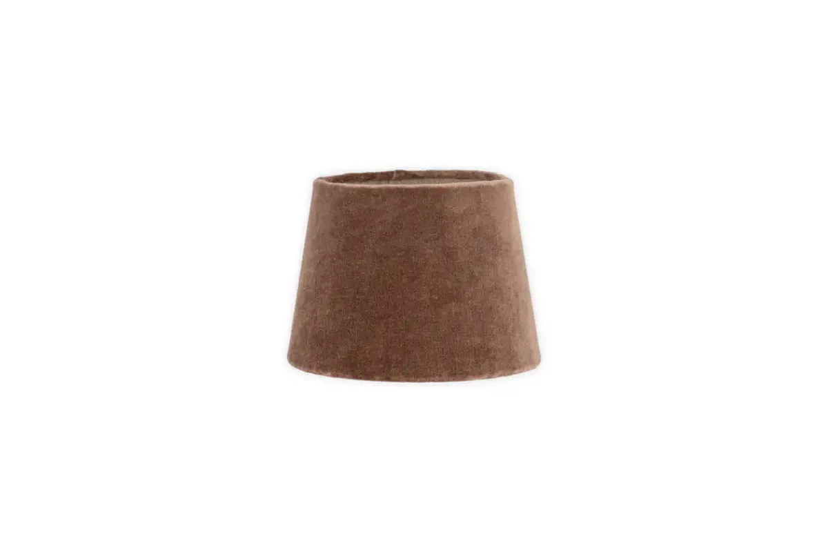 Lampshades^Nkuku Mendai Velvet & Linen Lampshade - Mocha