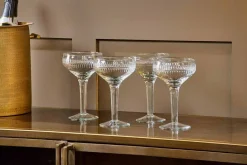 Barware|Entertaining Glasses^Nkuku Mila Champagne Glass - - (Set of 4) Clear