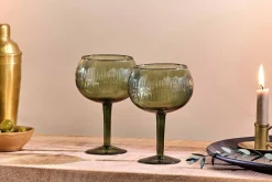 Entertaining Glasses^Nkuku Mila Gin Glass - - (Set of 2) Dark Emerald