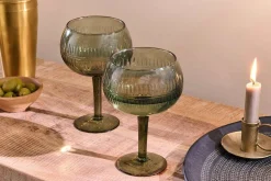 Entertaining Glasses^Nkuku Mila Gin Glass - - (Set of 2) Dark Emerald