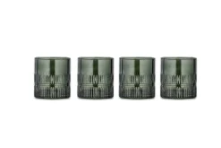 Barware|Entertaining Glasses^Nkuku Mila Tumbler - (Set of 4) Dark Emerald