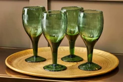 Entertaining Glasses|Wine & Champagne Glasses^Nkuku Mila Wine Glass - (Set of 4) Dark Emerald