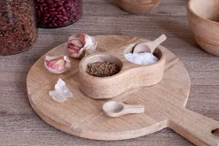 Pantry|Kitchen Storage^Nkuku Milaku Mango Wood Salt & Pepper Server - Natural