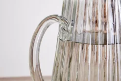 Jugs^Nkuku Minati Ribbed Glass Jug - Clear