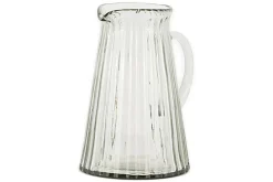 Jugs^Nkuku Minati Ribbed Glass Jug - Clear