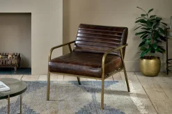 Living|Armchairs^Nkuku Mirai Ribbed Leather Armchair