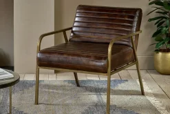 Living|Armchairs^Nkuku Mirai Ribbed Leather Armchair