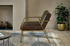 Living|Armchairs^Nkuku Mirai Ribbed Leather Armchair