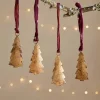 Baubles & Tree Decorations|New Christmas^Nkuku Mishti Tree Baubles - Antique Brass - Small (Set of 4)