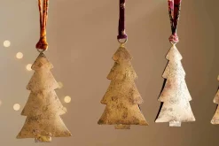 Baubles & Tree Decorations|New Christmas^Nkuku Mishti Tree Baubles - Antique Brass - Large (Set of 4)