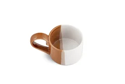 Decorative Home Accessories|Candle Holders^Nkuku Mittee Ceramic Teacup Tealight Holder - Off White & Terracotta (Set of 2)