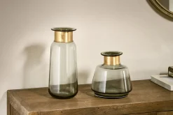 Decorative Home Accessories|Vases^Nkuku Miza Glass Vase - Smoke