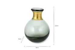 Decorative Home Accessories|Vases^Nkuku Miza Mini Glass Vase - Smoke