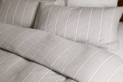 Bedroom Textiles|Bedroom^Nkuku Mora Hemp & Cotton Duvet Cover - Stone Grey