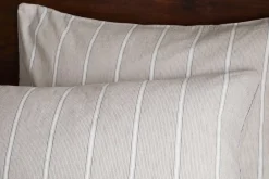 Bedroom Textiles|Bedroom^Nkuku Mora Hemp & Cotton Housewife Pillowcases - Stone Grey