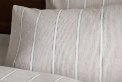 Bedroom Textiles|Bedroom^Nkuku Mora Hemp & Cotton Housewife Pillowcases - Stone Grey