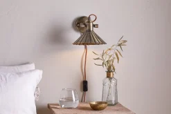 Wall Lights|Wall & Spot Lights^Nkuku Moti Wall Lamp - Antique Brass