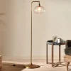 Floor Lamps^Nkuku Mulia Recycled Glass Floor Lamp - Antique Brass