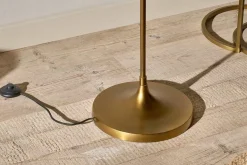 Floor Lamps^Nkuku Mulia Recycled Glass Floor Lamp - Antique Brass